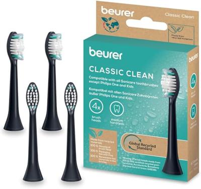 Beurer Bürstenköpfe Classic Clean 4 St. 10521 Reserve borstels Zwart