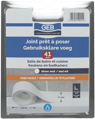 Kant-en-klare voeg - GEB - Breedte 41 mm x 3,35 m - Wit