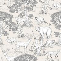 Noordwand Kids Walls Behang met bosdiertjes - 45809 - thumbnail