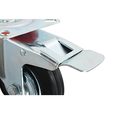 VidaXL Zwenkwielen met dubbele remmen 4 st 100 mm