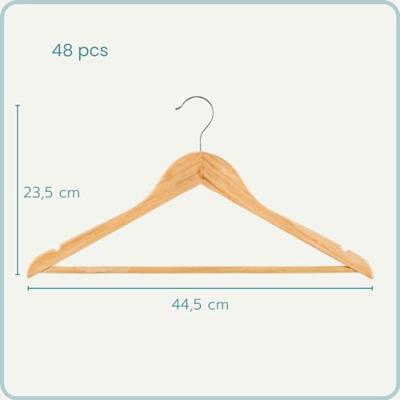 Nordix Kledinghangers Set 48 stuks Hout Kleerhangers