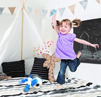 Power Puppy Mini - Robothond met licht- en geluidseffecten, handklikbediening, herhalen - thumbnail