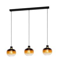 EGLO Oilella Hanglamp - E27 - 95 cm - Amber glas - Zwart - thumbnail