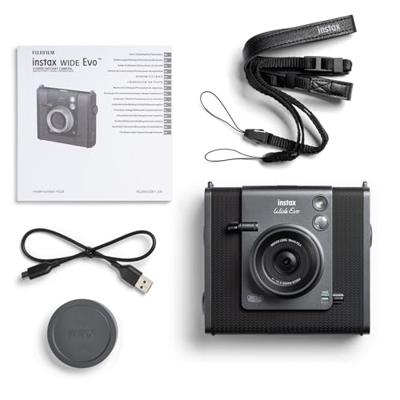 Fujifilm Instax Wide Evo Polaroidcamera Zwart Bluetooth, Geïntegreerde accu, Met ingebouwde flitser - thumbnail