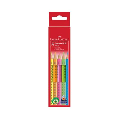 Faber Castell fc-110994 kleurpotlood jumbo grip etui 5 kleuren