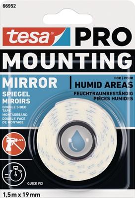 tesa Mounting PRO Spiegel 66952-00000-00 Montagetape Wit (l x b) 1.5 m x 19 mm 1 stuk(s)