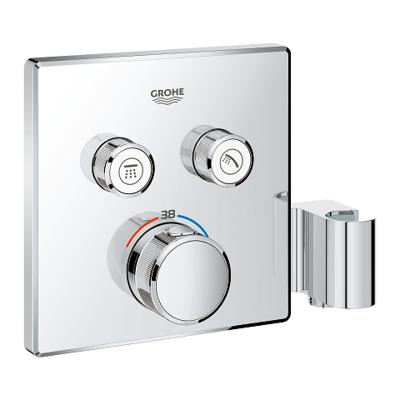 Grohe SmartControl Inbouwthermostaat - 3 knoppen - handdouchehouder - vierkant - chroom 29125000 Grohe SmartControl Inbouwthermostaat - 3 knoppen - handdouchehouder - vierkant - chroom 29125000