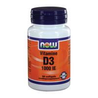 NOW Vitamine D3 1000IE Softgels 90st - thumbnail