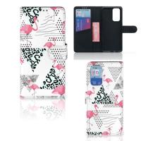 OnePlus 9 Pro | Telefoonhoesje | Met pasjeshouder | Flamingo Triangle - thumbnail