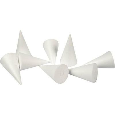 Creativ Company Kegels, h: 11 cm, d 5,5 cm, wit, 50 stuk/ 1 doos