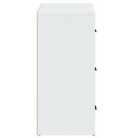 Dressoir 80x33x70 cm bewerkt hout wit - thumbnail