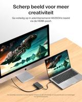 Belkin USB Hub, 5-Poorts USB C Hub, 4K HDMI @ 60Hz, 100W Power Delivery, 10Gbps Gegevensoverdracht, Meerpoorts USB C Adaptor - Compatibel met o.a. MacBook, iPad Pro, Chromebook - thumbnail