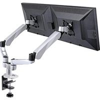 SpeaKa Professional SP-1624800 SuperFlex Monitor-tafelbeugel 2-voudig 25,4 cm (10) - 68,6 cm (27) Zilver-zwart In hoogte verstelbaar, Kantelbaar, Zwenkbaar, - thumbnail