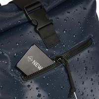 New Rebels New York Droplets Rolltop Rugtas Navy Blauw Waterafstotend 21 Liter Laptopvak - thumbnail