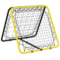 Voetbalrebounder dubbelzijdig verstelbaar staal geel en zwart - thumbnail