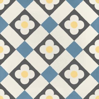 Portugese Vloertegel Jos Hidro Funflower Blauw 19.7x19.7 cm Jos.