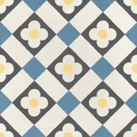 Portugese Vloertegel Jos Hidro Funflower Blauw 19.7x19.7 cm Jos. - thumbnail