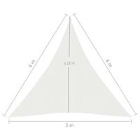 VidaXL Zonnezeil 160 g/m² 5x6x6 m hdpe wit - thumbnail