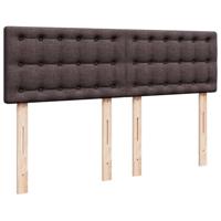Boxspring met matras stof donkerbruin 140x200 cm - thumbnail