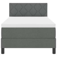 Boxspring bed met matras Donkergrijs 90 x 190 cm Stof - thumbnail