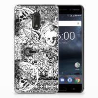 Silicone Back Case Nokia 6 Skulls Angel - thumbnail