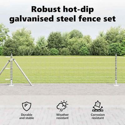 VidaXL Hek met paal zilver 0,6 x 10 m staal