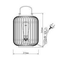 Brilliant Landelijke tafellampWoodrow houtbruin met zwart hout - HK18325S28 - thumbnail
