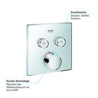 Grohe SmartControl Douchekraan Inbouw - 3 knoppen - vierkant - chroom 29148000 - thumbnail