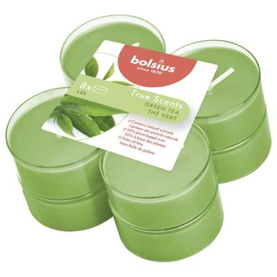 Bolsius Maxilichten True Scents Green Tea 8 Stuks 8 uur Bolsius Maxilichten True Scents Green Tea 8 Stuks 8 uur