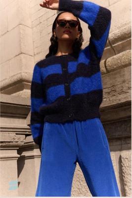 By-Bar Sian stripe cardigan | kingsblue stripe