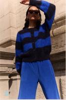 By-Bar Sian stripe cardigan | kingsblue stripe - thumbnail