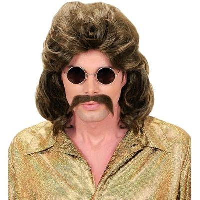 Pruik en Snor 70&apos;s bruin