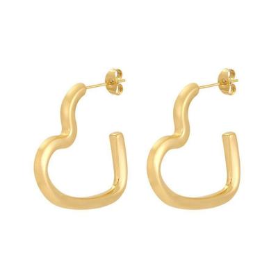 Open hartjes Oorbellen Goud