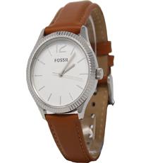 Horlogeband Fossil BQ3074 Leder Bruin 18mm