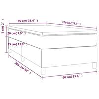 Boxspring met matras stof donkerbruin 90x200 cm - thumbnail