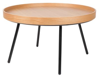 Zuiver Ronde Salontafel 'Oak Tray' Eikenhout, 78cm