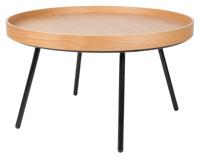 Zuiver Ronde Salontafel 'Oak Tray' Eikenhout, 78cm - thumbnail