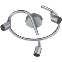 LED Plafondspot 3-lichts GU10 - Rond Mat Titaan Aluminium - thumbnail