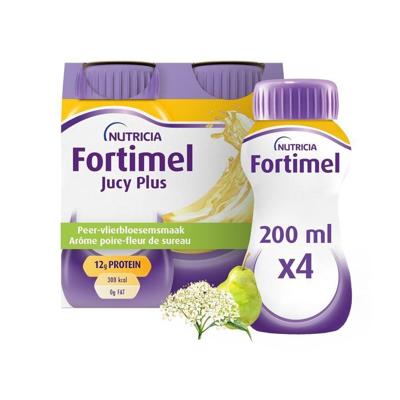 Fortimel Jucy Plus Peer Vlierbloesem 4 x 200ml