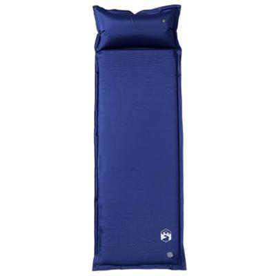 VidaXL Kampeermatras met kussen zelfopblazend 1-persoons marineblauw VidaXL Kampeermatras met kussen zelfopblazend 1-persoons marineblauw