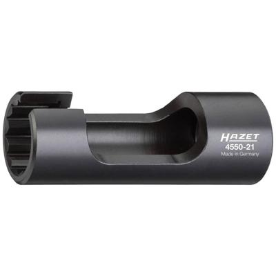 HAZET Injectieleidingsleutel 4550-21 · 1/2 inch (12,5 mm) vierkant hol · Buitentwaalfkant profiel · SW 21 mm
