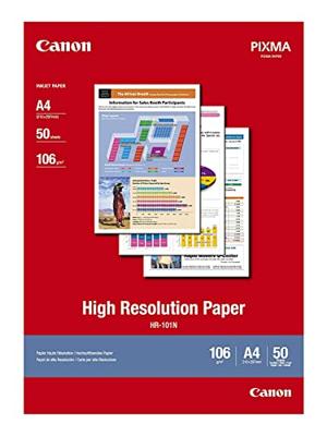 Canon High Resolution Paper HR-101N 1033A002 Fotopapier DIN A4 106 g/m² 50 vellen Mat Canon High Resolution Paper HR-101N 1033A002 Fotopapier DIN A4 106 g/m² 50 vellen Mat