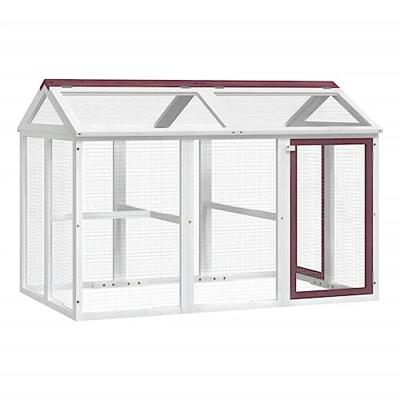 VidaXL Dierenren 141x94x104 cm massief grenenhout mokkakleurig