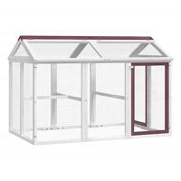 VidaXL Dierenren 141x94x104 cm massief grenenhout mokkakleurig - thumbnail