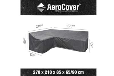 Loungesethoes hoek hoge rugleuning 270x210x85x65-90 - Aerocover - thumbnail