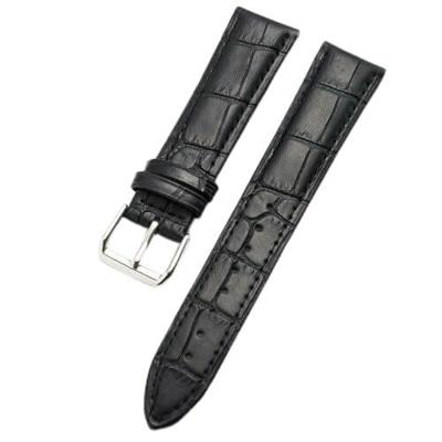 By Qubix - Crocodile leren bandje - Zwart - Compatible met Xiaomi Mi Watch/Compatible met Xiaomi Watch 2 / Compatible met Xiaomi Watch S1 / S2 / S3 / S4 - Compatible Xiaomi bandje