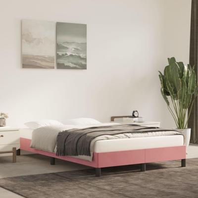 Bedframe fluweel roze 120x190 cm