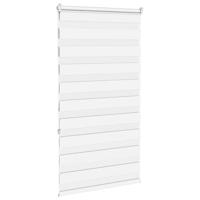 VidaXL Zebra rolgordijn 80x150 cm stofbreedte 75,9 cm polyester wit - thumbnail