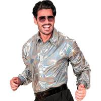 Holografische blouse zilver - thumbnail