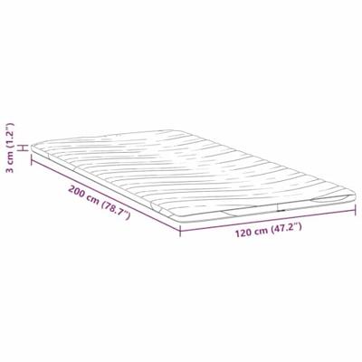 VidaXL Matrastopper wit 120 x 200 cm gebreide stof